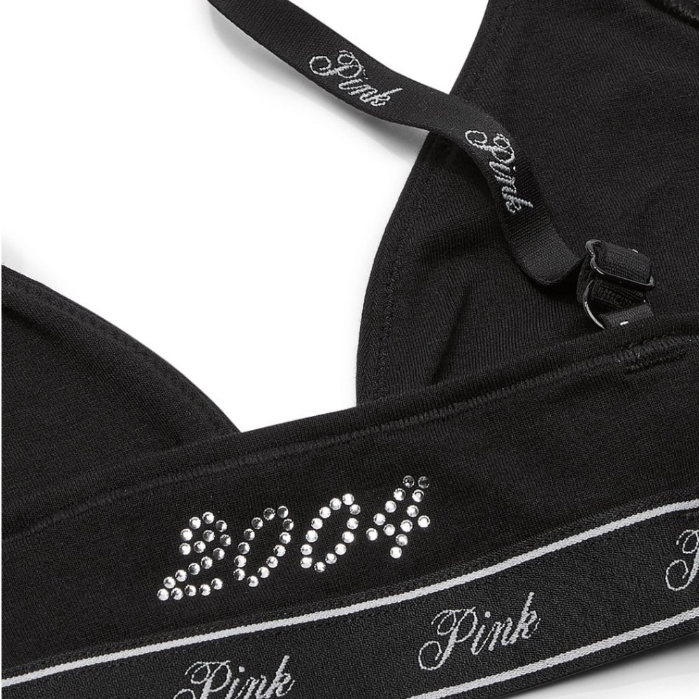 VS PINK LIMITED EDITION TRIANGLE BRALETTE WITH LOGO BAND - Picture 4 of 11